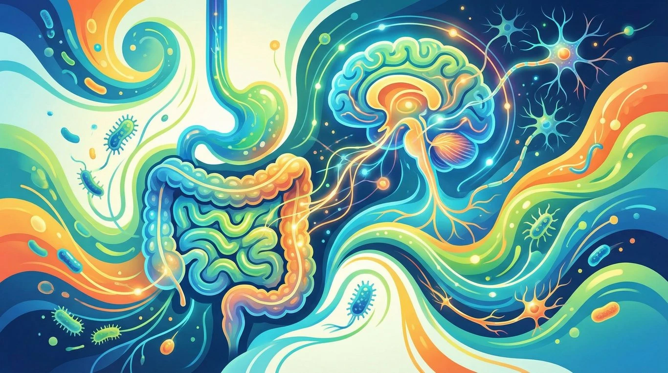 Formes organiques microscopiques représentant le microbiote