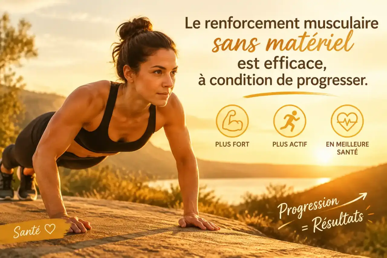Le renforcement musculaire sans matériel est efficace, à condition de progresser
