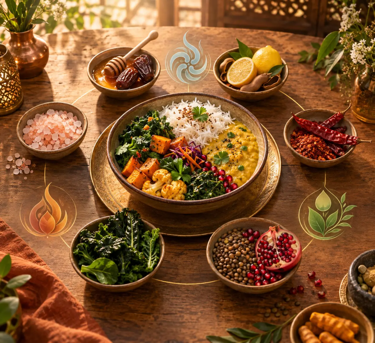 L’alimentation ayurvédique s’appuie sur 6 saveurs et une adaptation au dosha